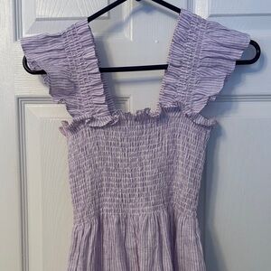 Hill House The Nap Dress XXS Purple and White